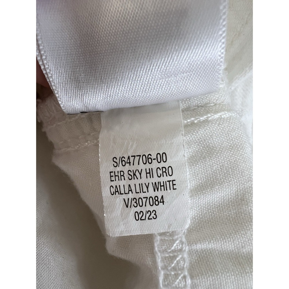 Old Navy White Extra High Rise Sky-Hi Wide Leg Denim Jeans Size 8 Out‎ Hem - Picture 5 of 8